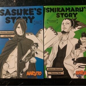 Naruto Novel’s Sasuke's Story Star Pupil Morning Clouds Book Lot Of Two